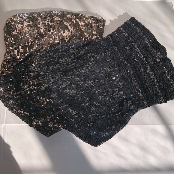 Rêve Riche Ilma Dress Black Gold Degrade Sequins - Picture 5 of 11